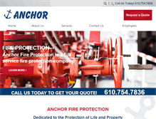 Tablet Screenshot of anchorfireprotection.com